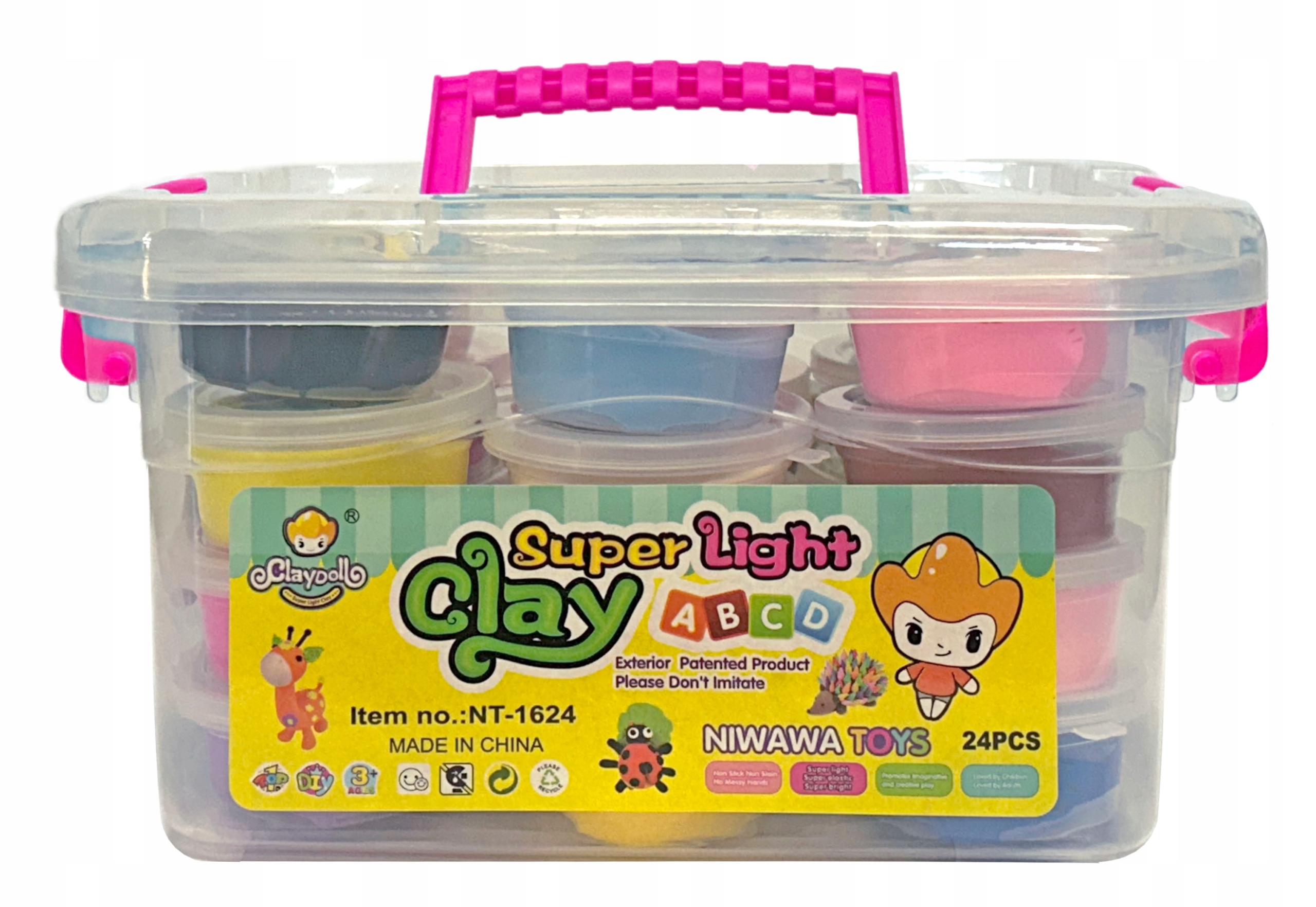 ClayDoll Super Light Clay plastelina rinkinys su priedais ir vališka