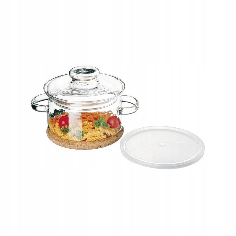 GOURMET STIKLINIS PUODAS 2 L. / 2000 ml. SU PLOKŠTU IR DANGIU 530/6073, SI