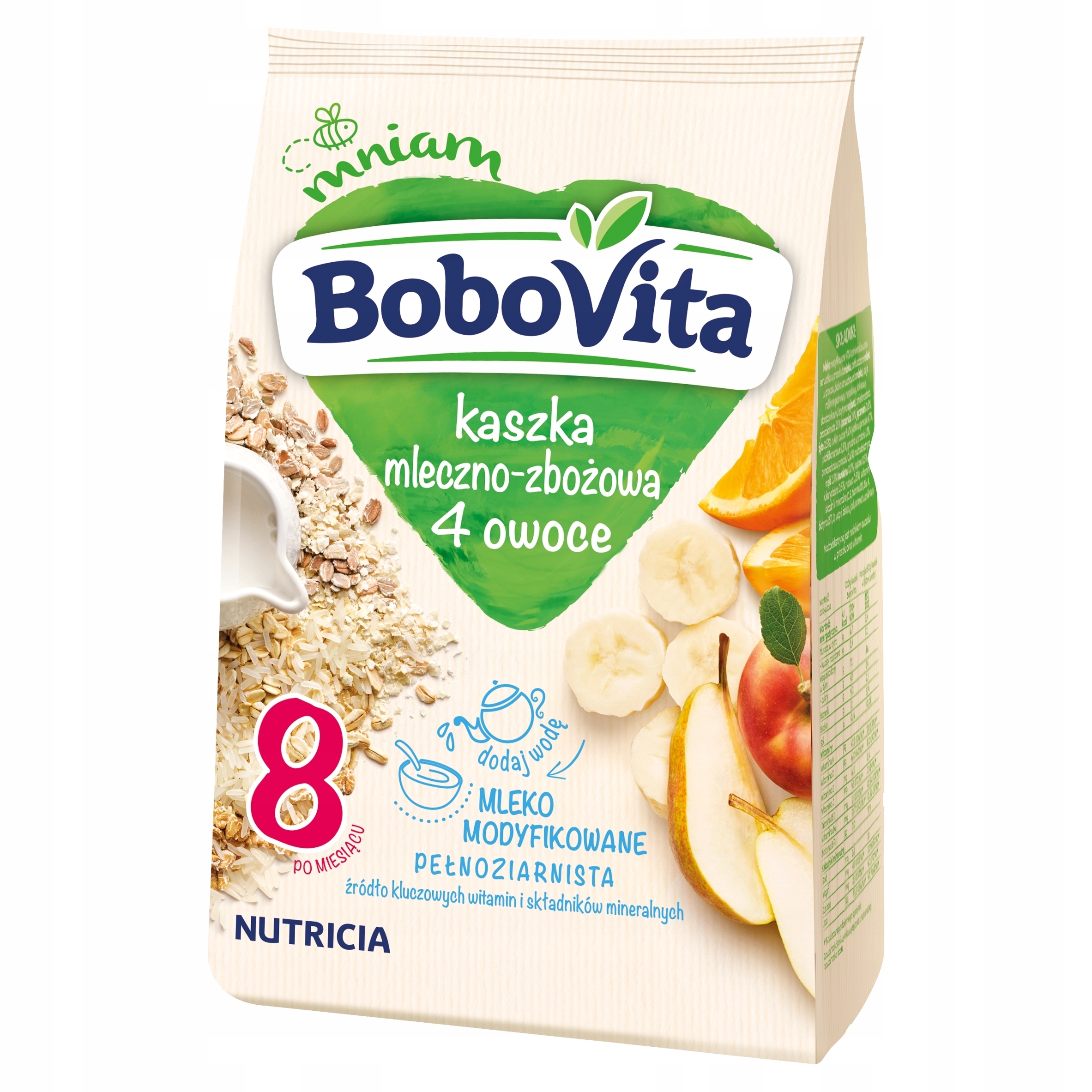 Bobovita grikių kašė su vaisiais nuo 8 mėnesio