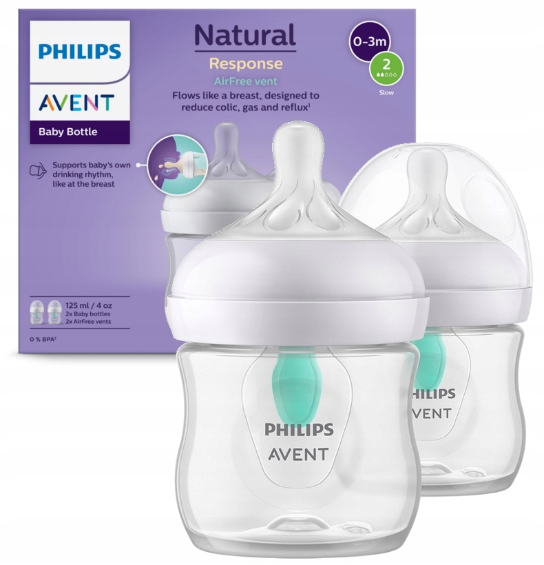Philips Avent buteliukų rinkinys 125 ml be oro