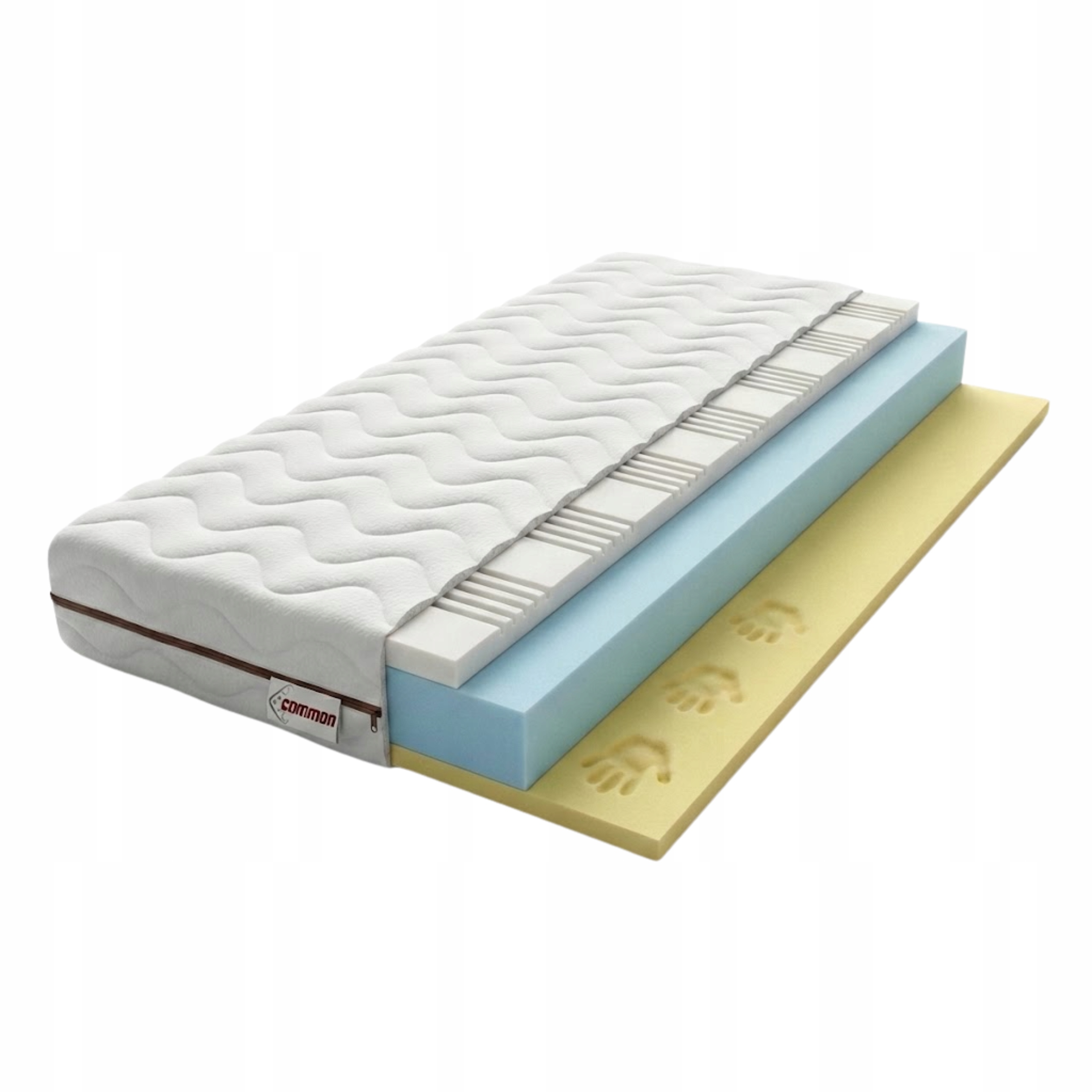 Čiužinys 140x200 putplastis H3 ACRA 16cm Visco Memory dvipusis kontūrinis
