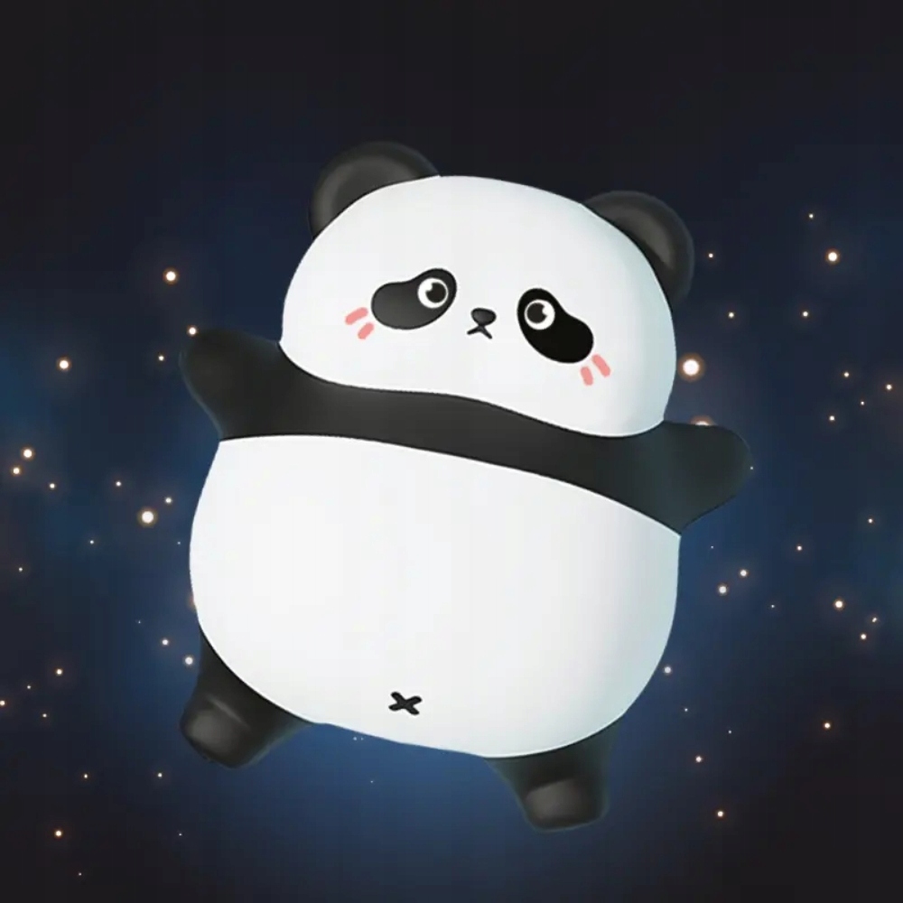 InnoGIO vaikiška naktinė lemputė silikoninė LED panda touch minkšta