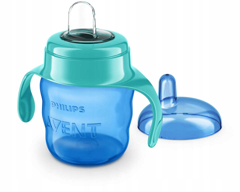 Philips Avent puodelis su silikoniniu snapeliu 200ml 6m+ mėlynas SCF551/05
