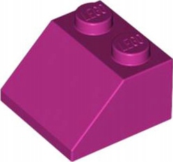 LEGO rožinė nuožulni 3039 45° 2x2, 5 vnt.