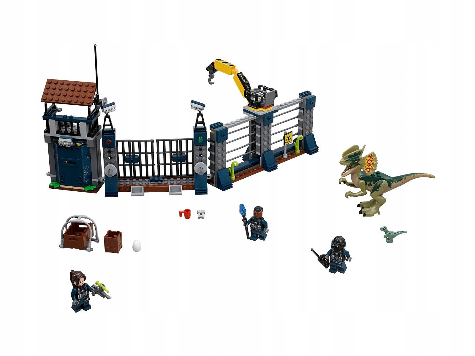 LEGO Jurassic World – 75931 dilofozauro ataka prieš postą – nauja