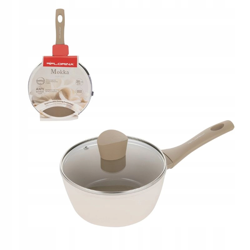 FLORINA Aliuminis puodas Mocha 18 cm 1,5L