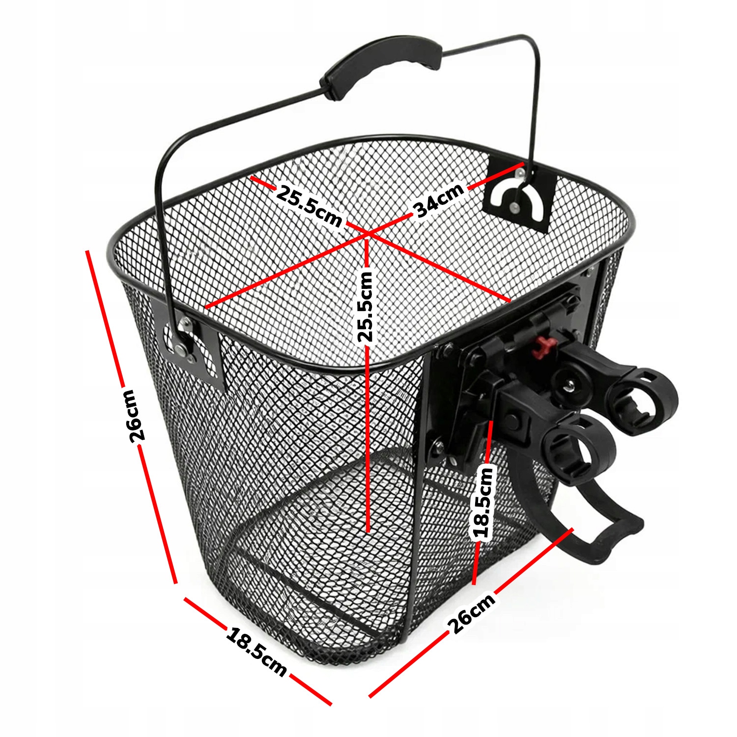 MEMFLOW metalinis dviračio krepšys priekyje 34cm