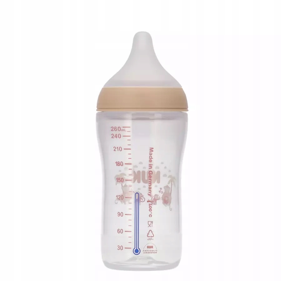 NUK PERFECT MATCH BUTELĖLIS 260ml 3m+ SILICONE TEAT M