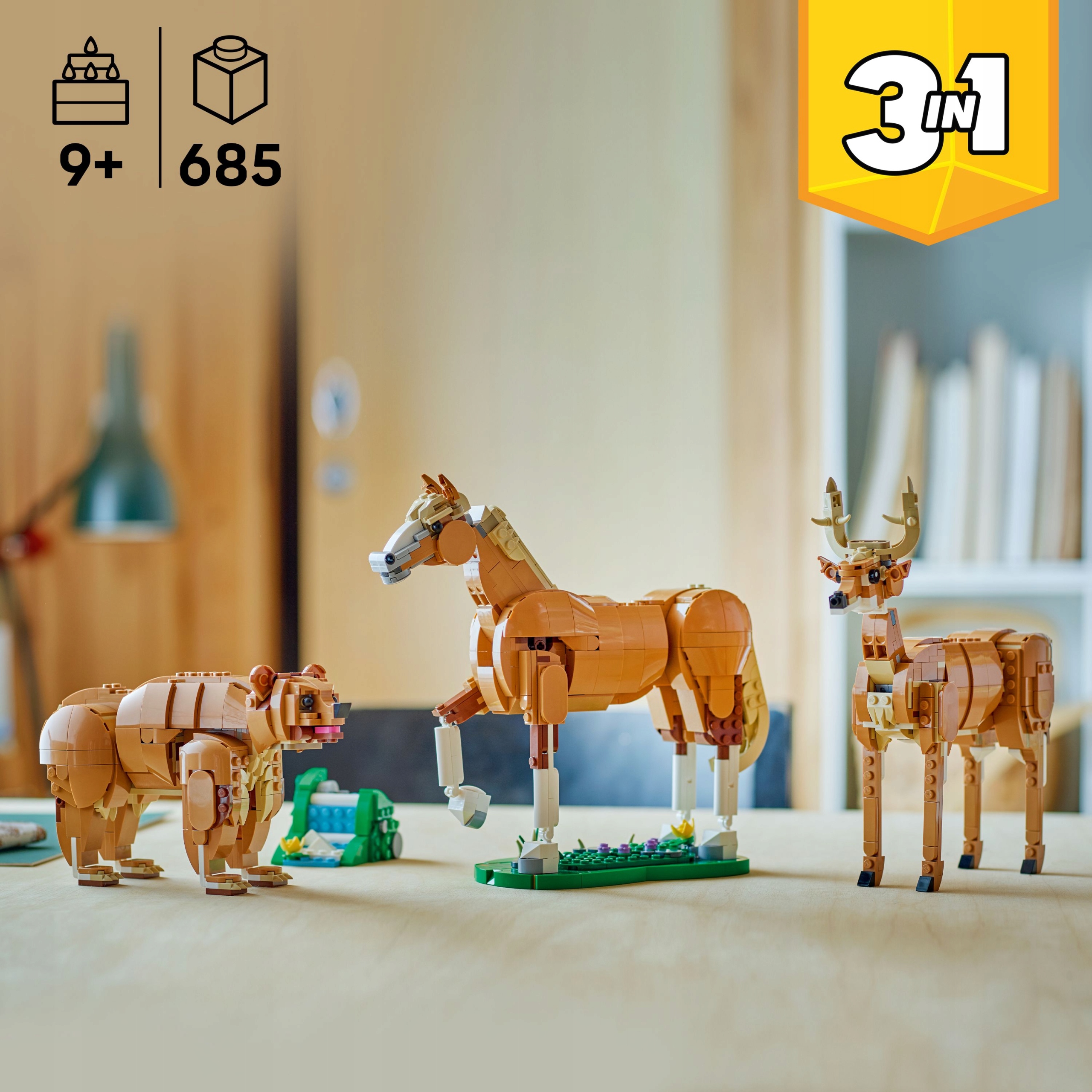LEGO Creator 3w1 31166 gražus žirgas konstravimas