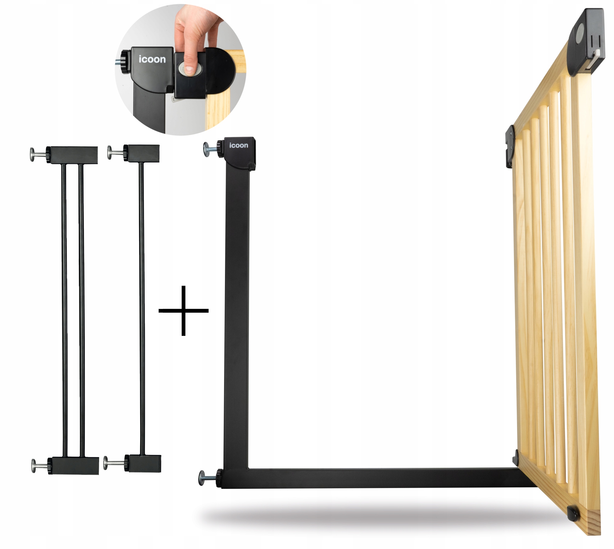 Icoon apsauginė barierka į laiptus ir duris 76-104 cm