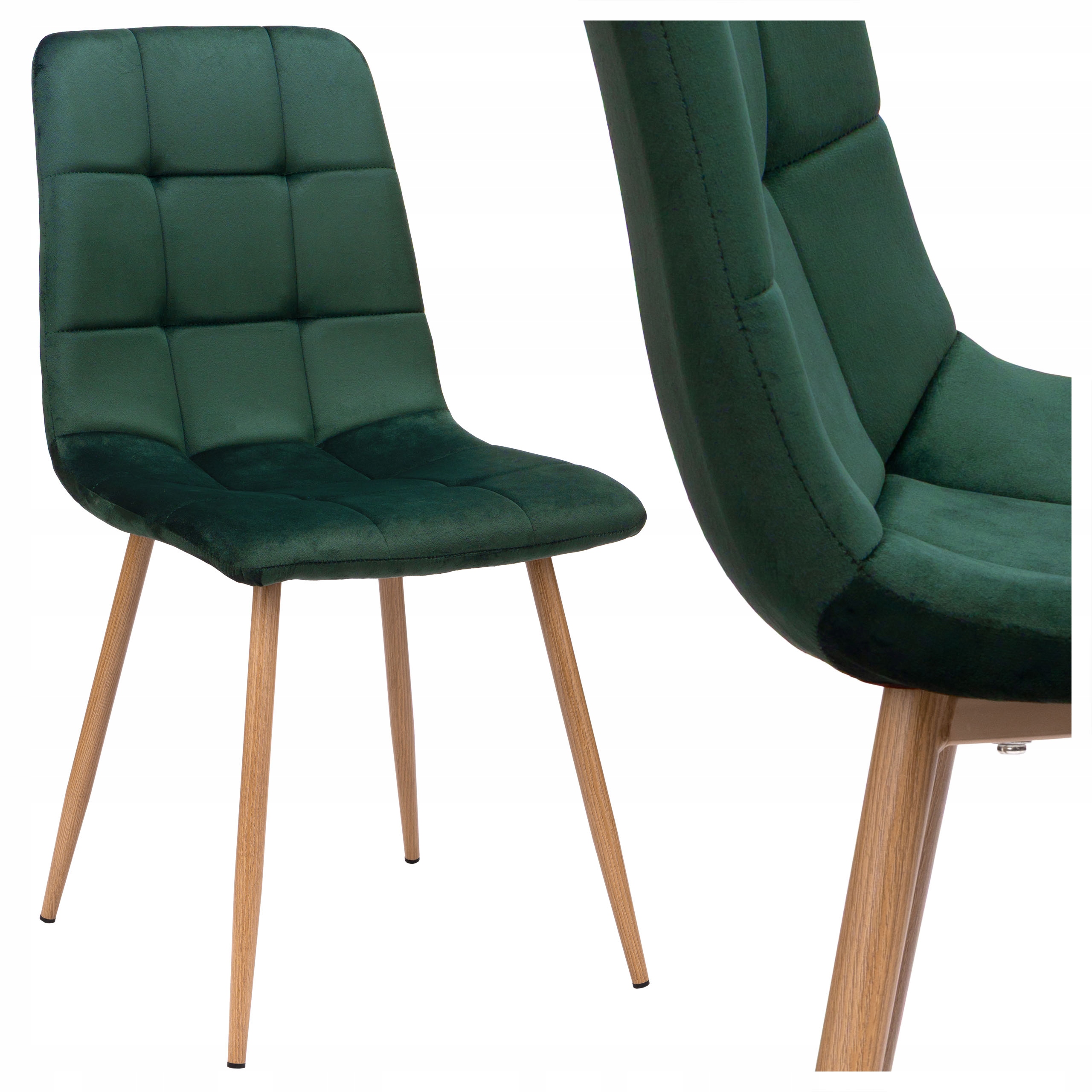 GREEN METAL dygsniuota minkšta VELVETINĖ KĖDĖ SVETAINEI VALGOMUI
