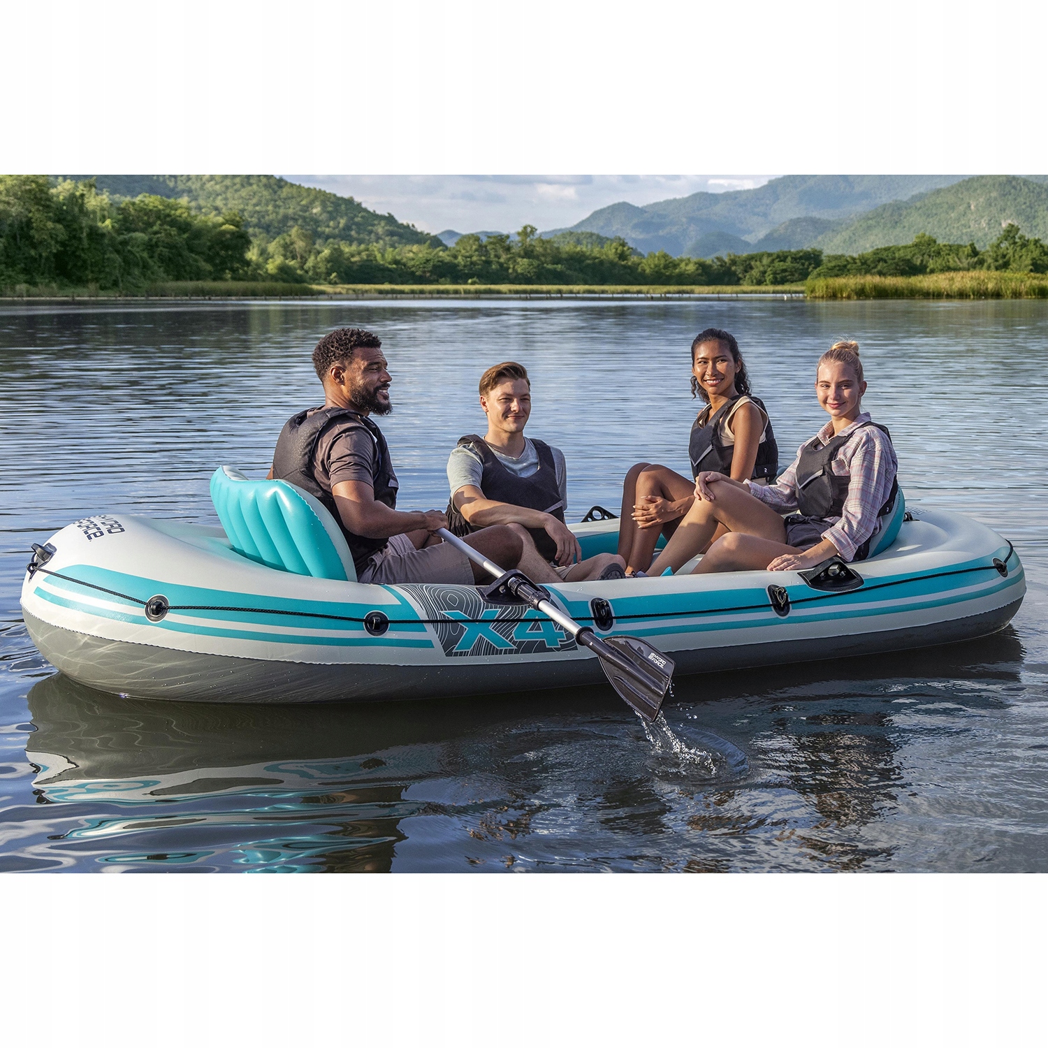 Bestway aliuminio irklentės 62064 145 cm, skirtos pontoninėms baidarių SUP lentoms