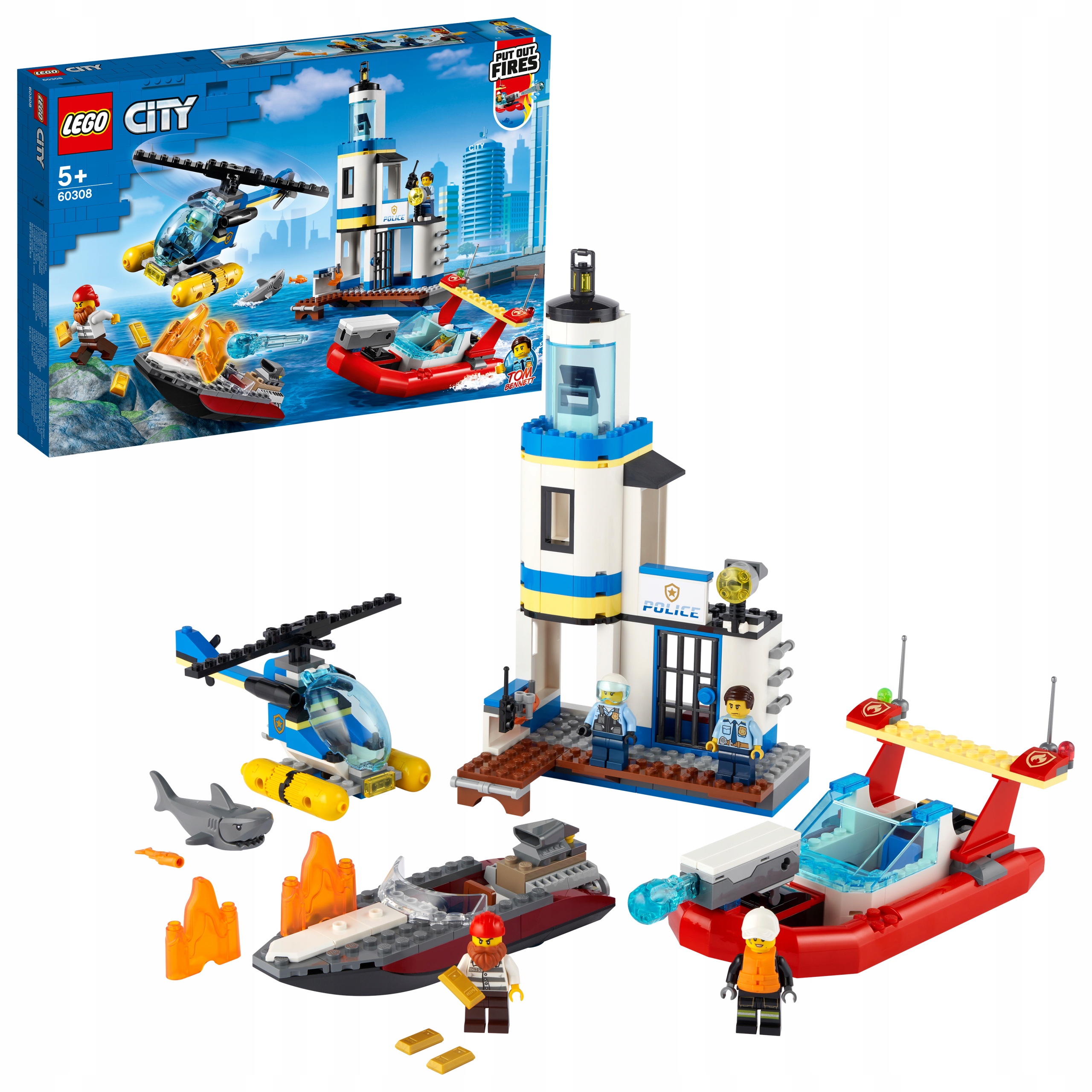 LEGO 60308 City – pajūrio policijos ir ugniagesių akcija