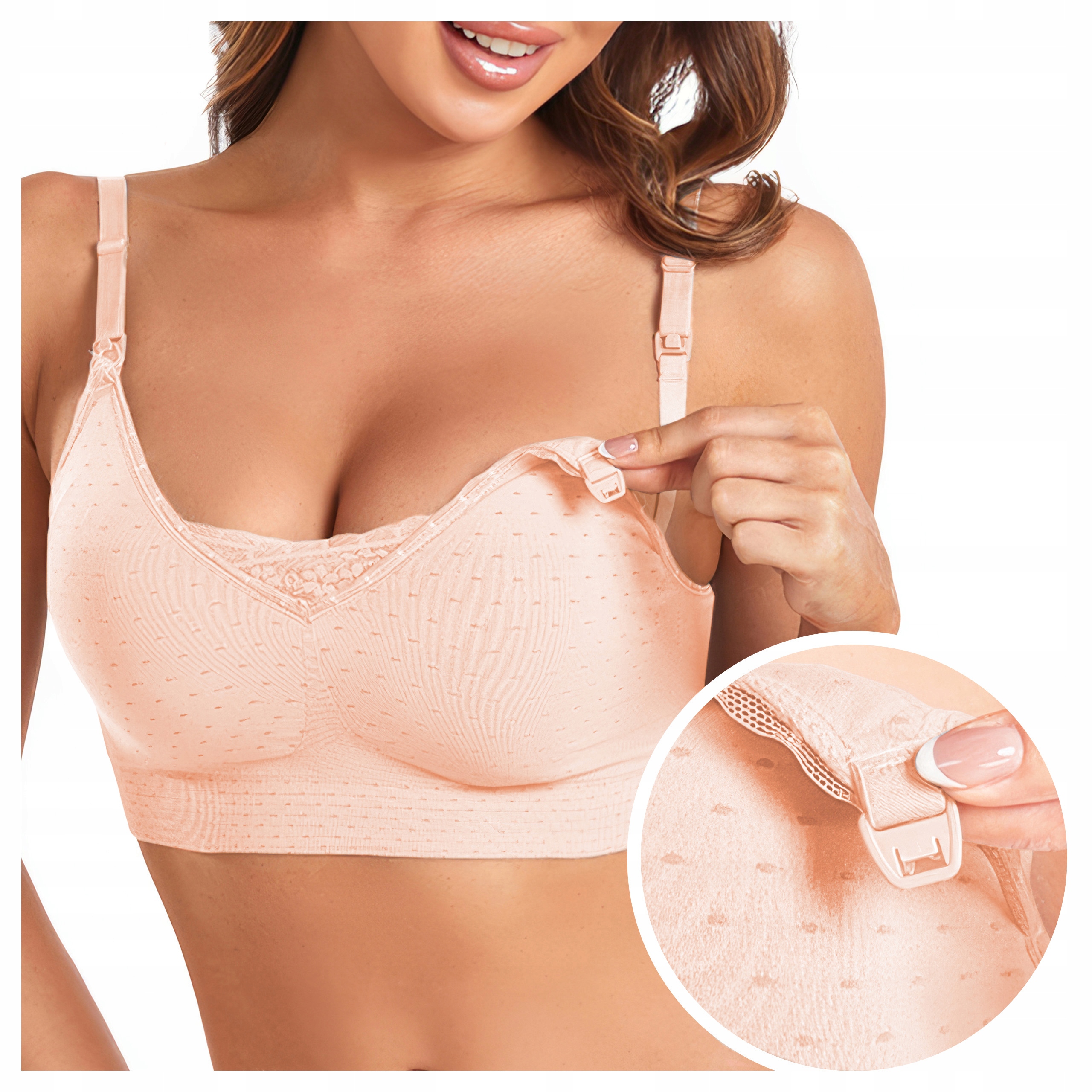 FEEDING BRA SEEAMLESS liemenėlė nėščiosioms, minkšta, be virvelių M
