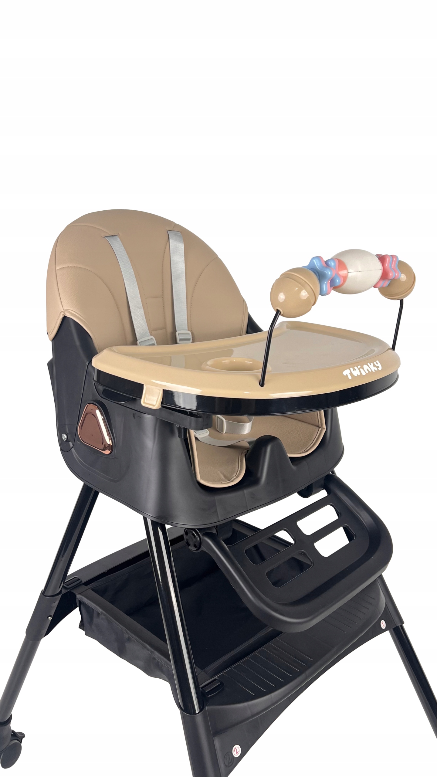 Twinky Baby MAXI SWING 2 in 1 maitinimo kėdutė - Reguliuojama - Juoda