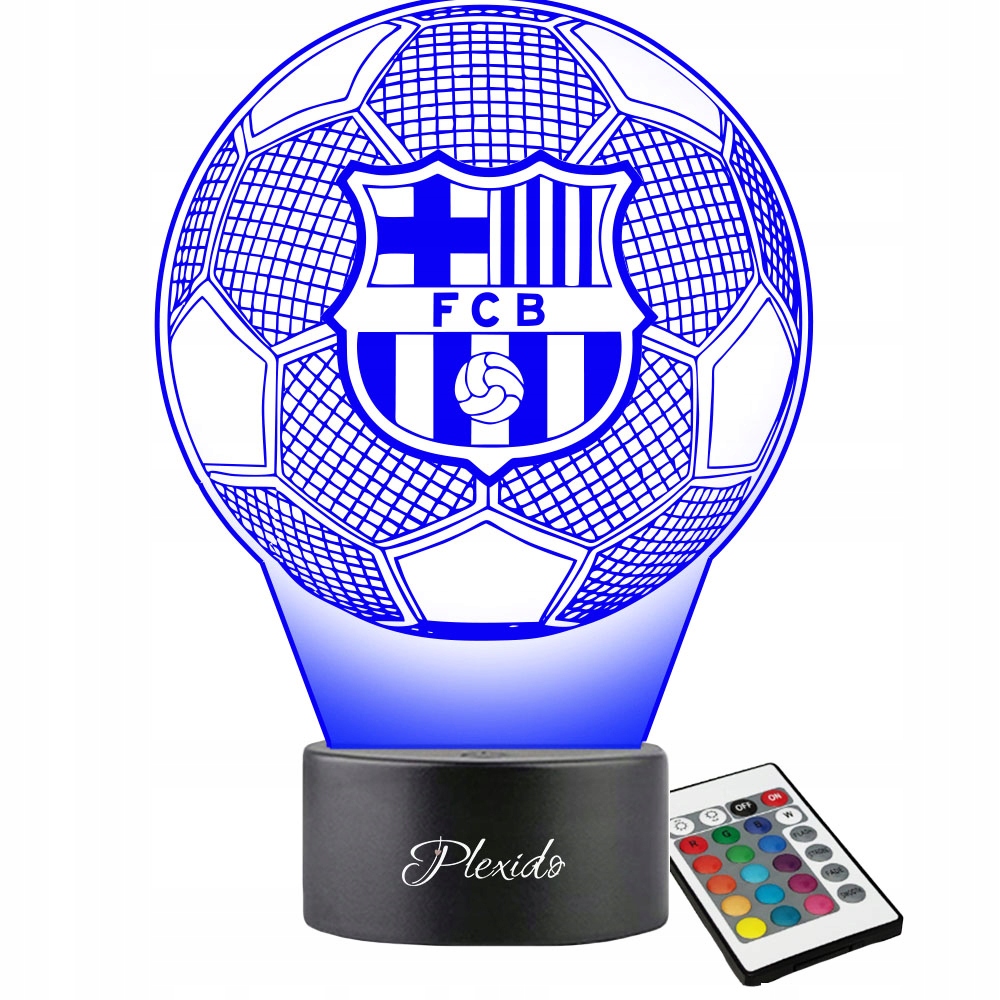 Plexido 3D LED šviesa FC Barcelona su vardu, futbolo dovana
