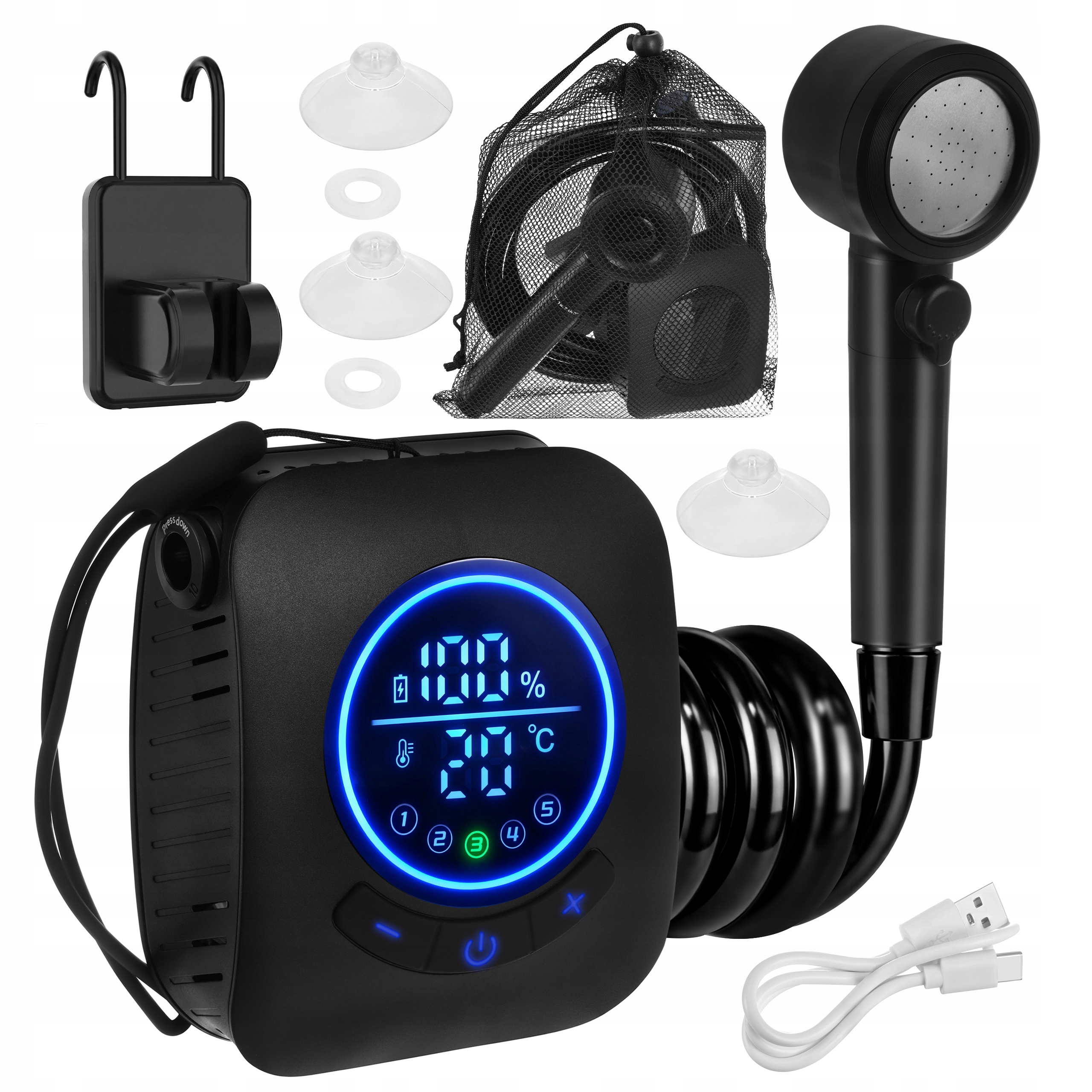 Trizand turističkas dušas 8000 mAh baterija