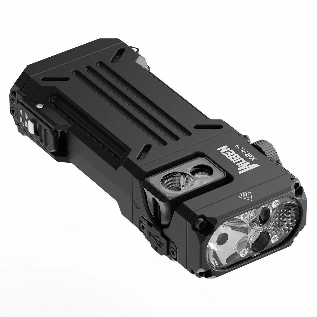 Wuben X2 Pro+ Black kompaktiškas EDC įkraunamas žibintuvėlis – 1500 liumenų