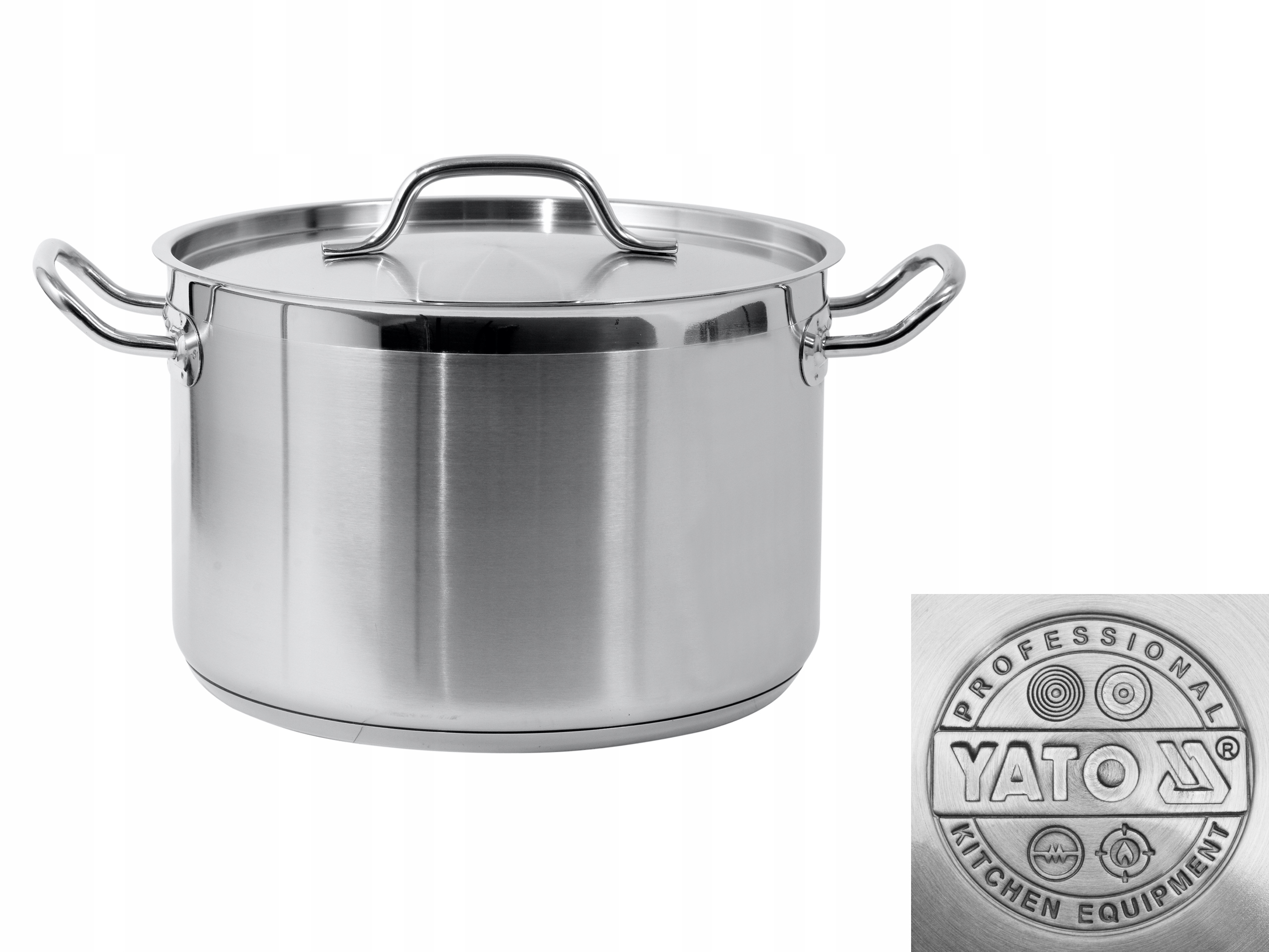 VIDUTINIS PUODAS Yato su dangteliu 11,1 L 28x18 cm nerūdijančio plieno indukcijai