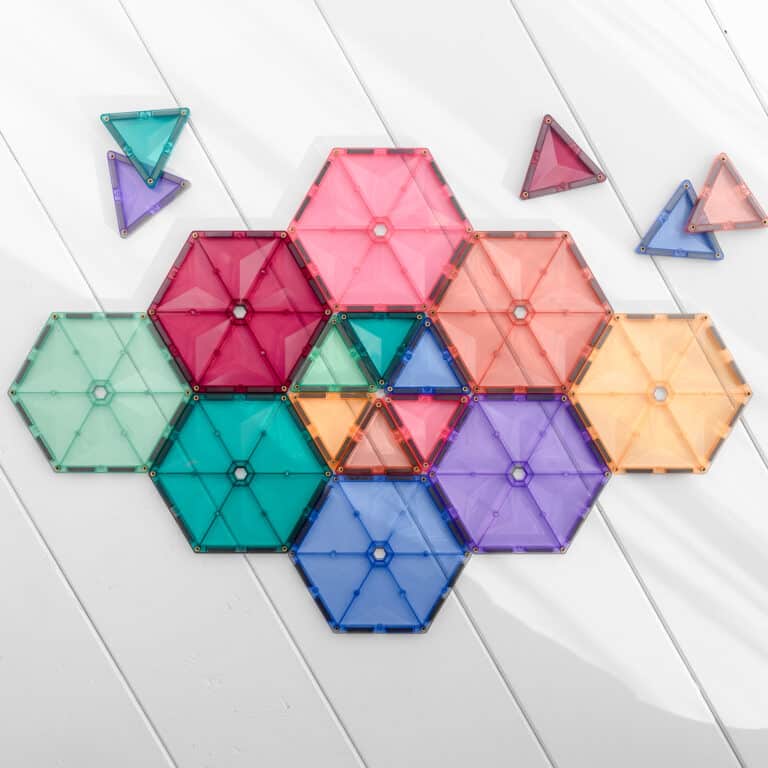 Connetix Pastel Geometry Pack magnetiniai blokeliai 40 vnt, geometrinės formos