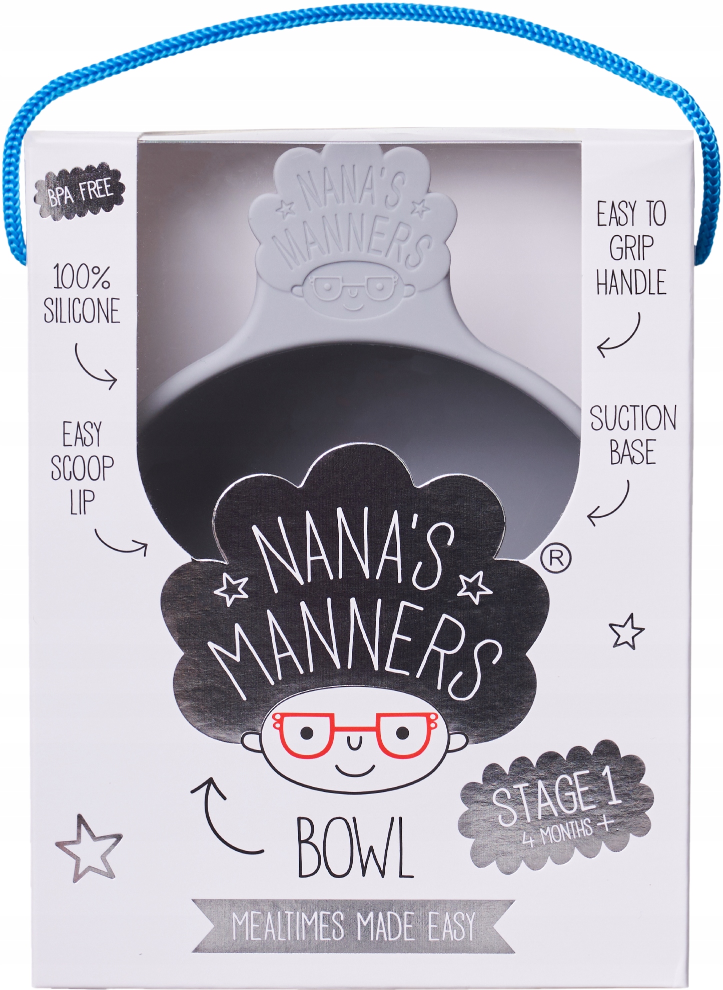 Nana's Manners etapas 1 puodelis su imtuvu pilka