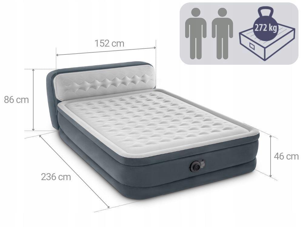 Intex dmuchanas lovas su pompa 230V