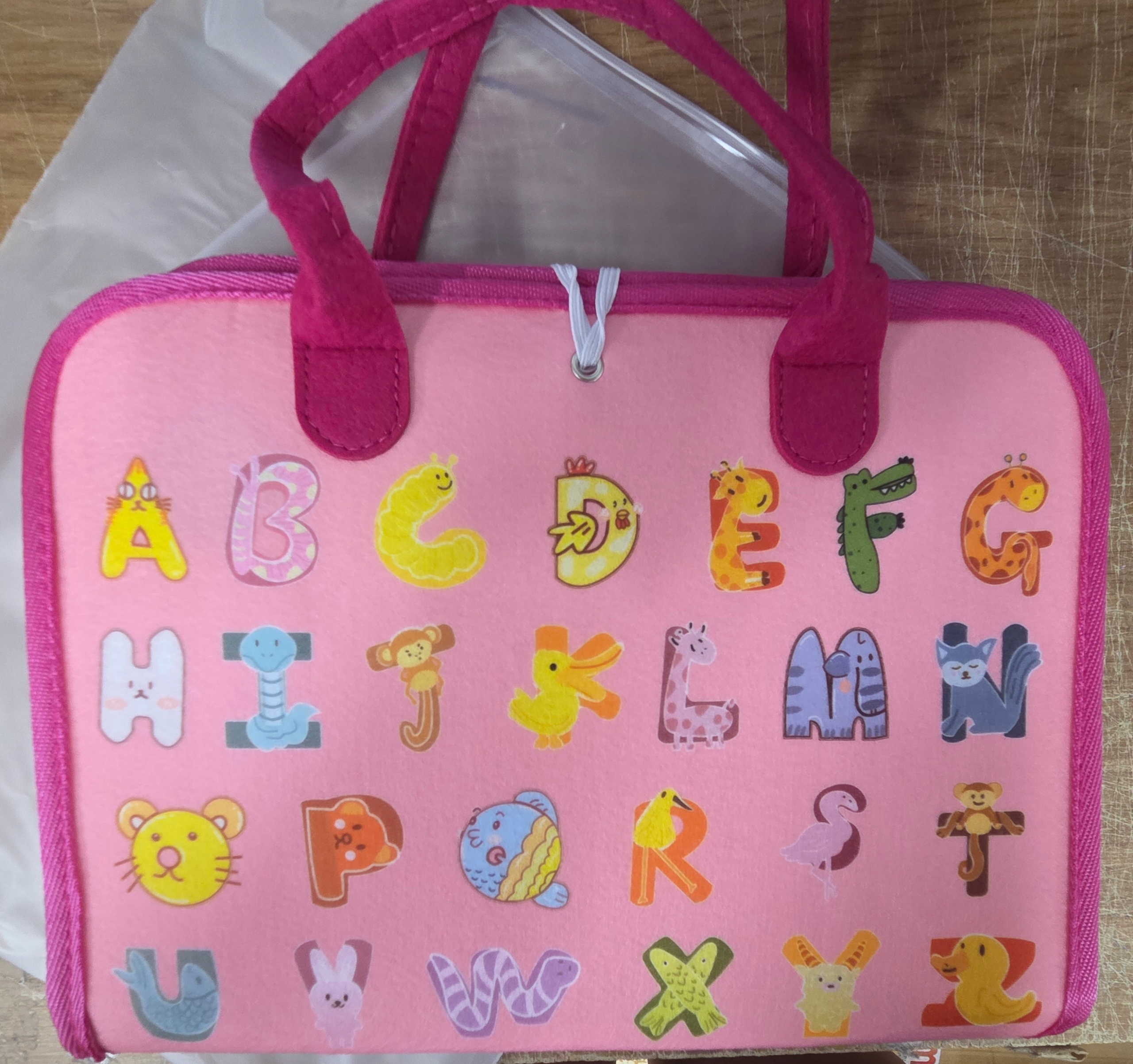 MONTESSORI SENSORY BOOK XXL MANIPULIAVIMO LENTA 14IN1 ALPHABET