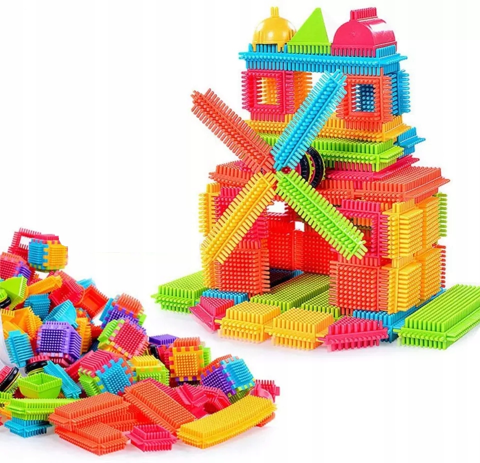 KONSTRUKCINIAI KLUOKAI VAFLIAI EŽIAI CREATIVE 90 vnt. MINKŠTOS STATYBINĖS FIGŪRĖS