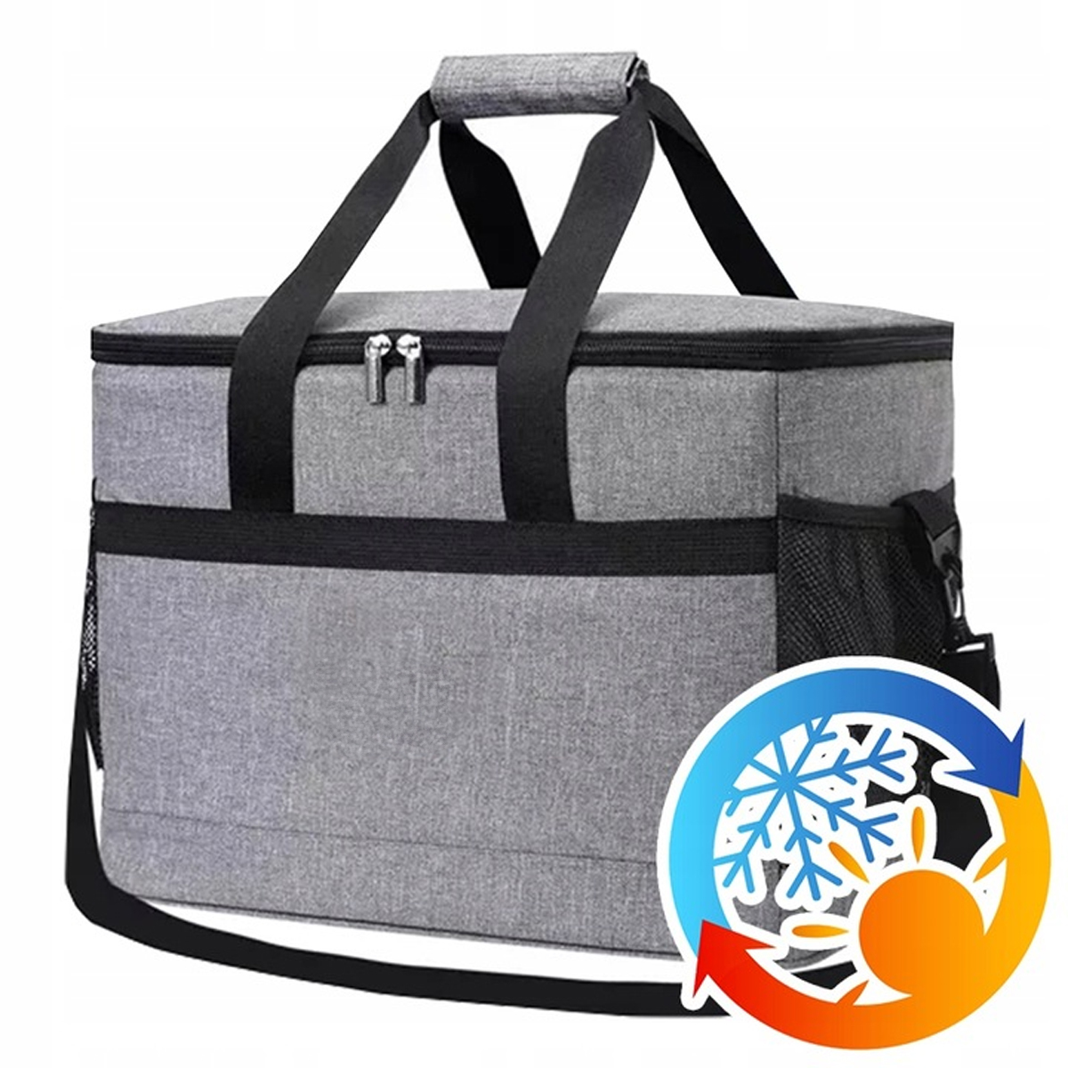 THERMAL BEACH PICNIC BAG Didelis turistinis aušintuvas 40 litrų + įdėklai