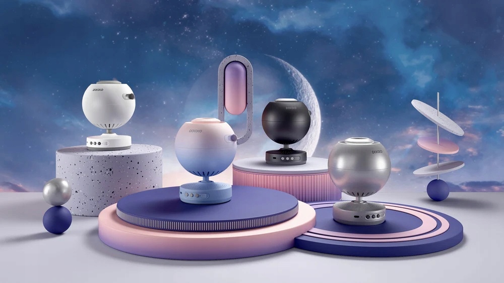 POCOCO GALAXY STARS PROJEKTORIAUS LED PLANETARIUM NAKTINĖ LEMPA VAIKAMS