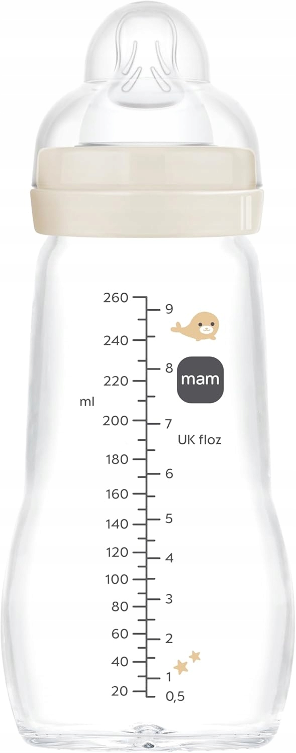 Mam stiklinė butelė Feel Good 260 ml 2+