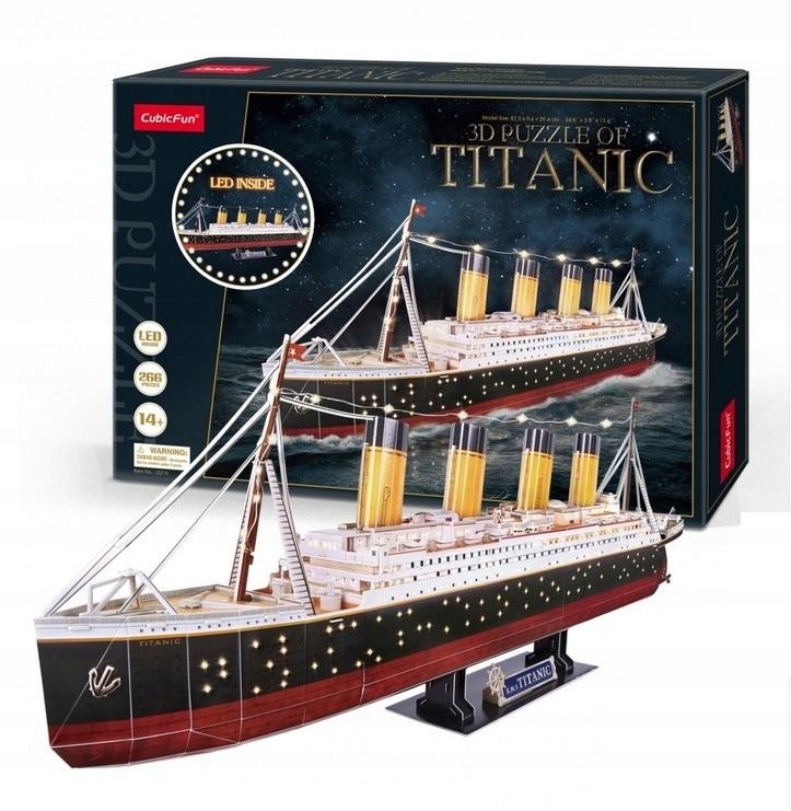 Cubic Fun 3D galvosūkis Titanicas su LED
