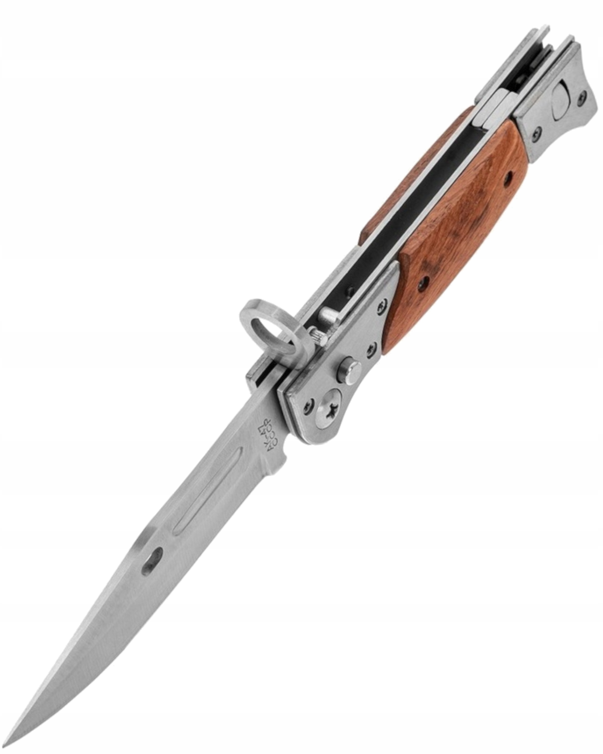 AK47 bajonetinis peilis sovietinis sulankstomas spyruoklinis automatinis išgyvenimo EDC
