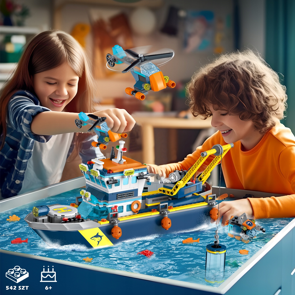Hogokids laivas kateras su helikopteriu 542 vnt.