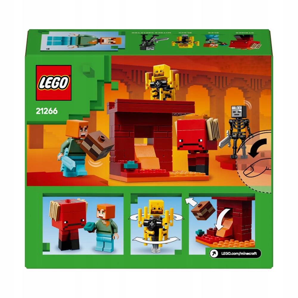 Lego Minecraft bitva ant Nethero tilto 21266