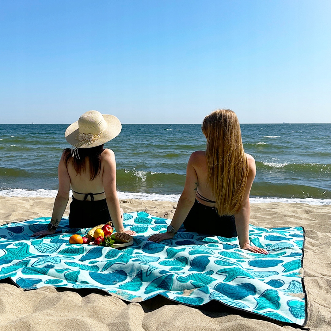 Izoliuotas paplūdimio pikniko antklodė, vandeniui atsparus didelis pėsčiųjų kilimėlis 200x200