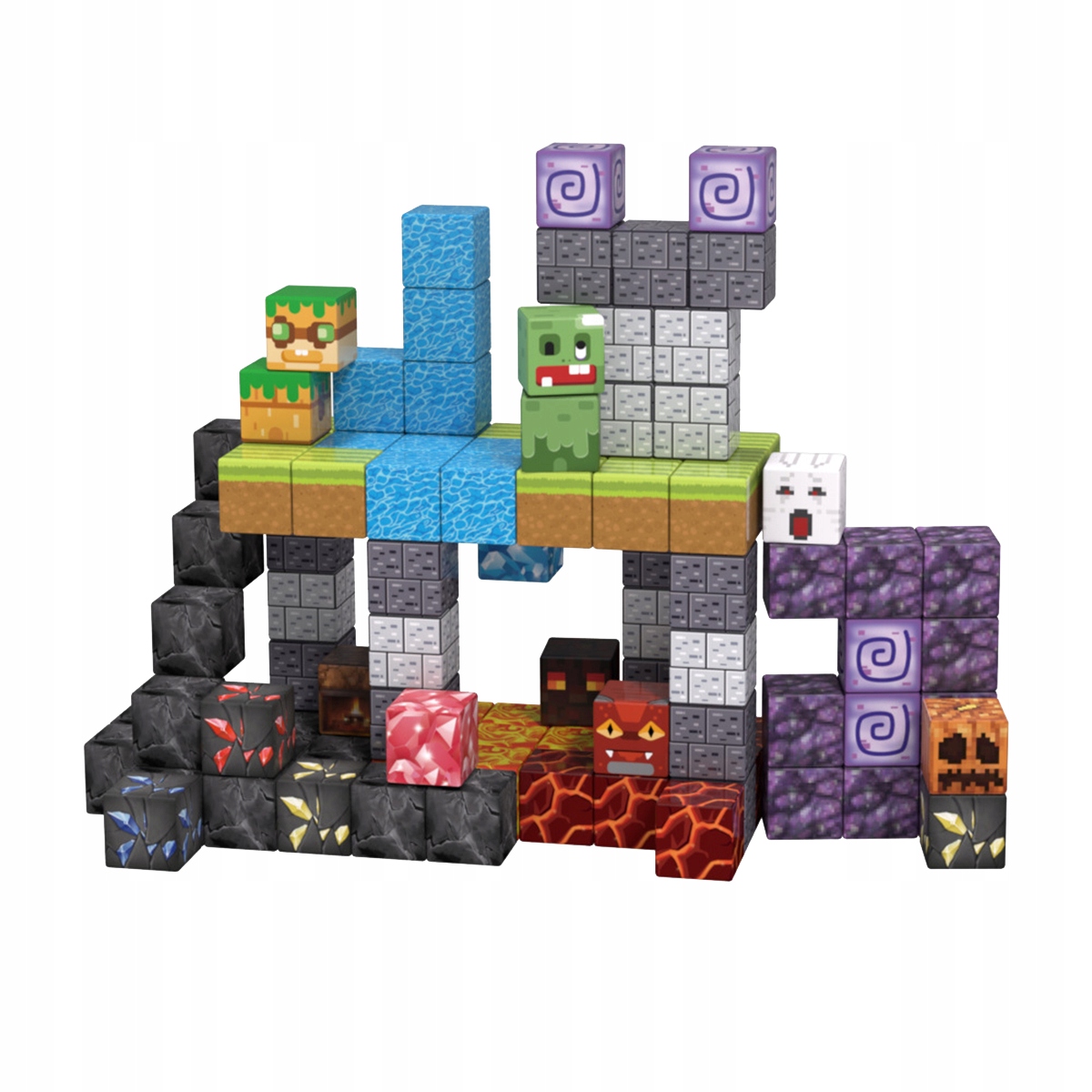 MagWonder magnetinių blokelių Montessori World Cubes rinkinys Mix 100 EL