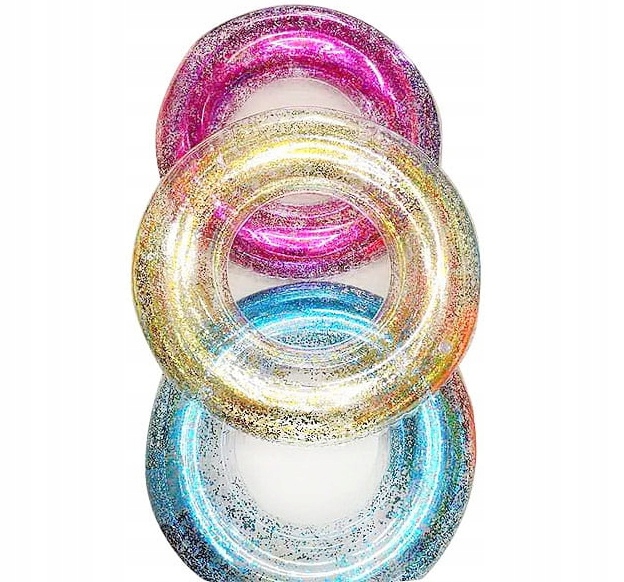 VANDENS ŽAISLAI PLAUKIMO ŽIEDAS 70cm GLITTER