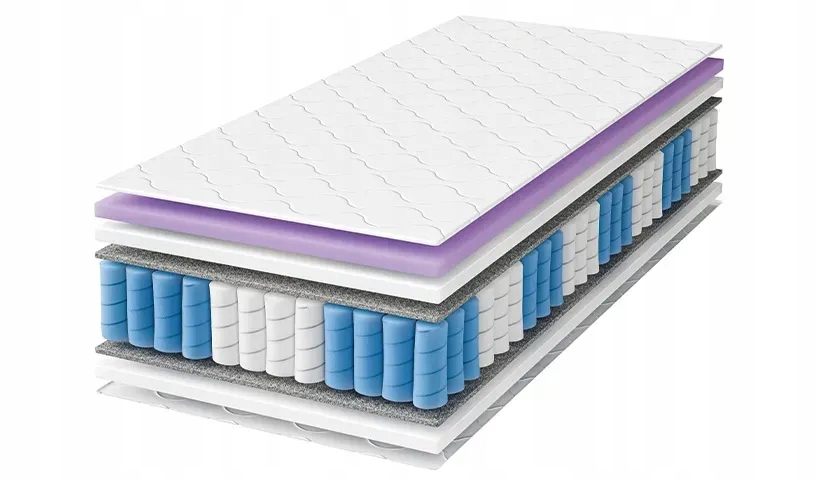 Hibridinis čiužinys 120x200 PREMIUM ProHybrid 22 cm su užvalkalu, patogus H2/H3