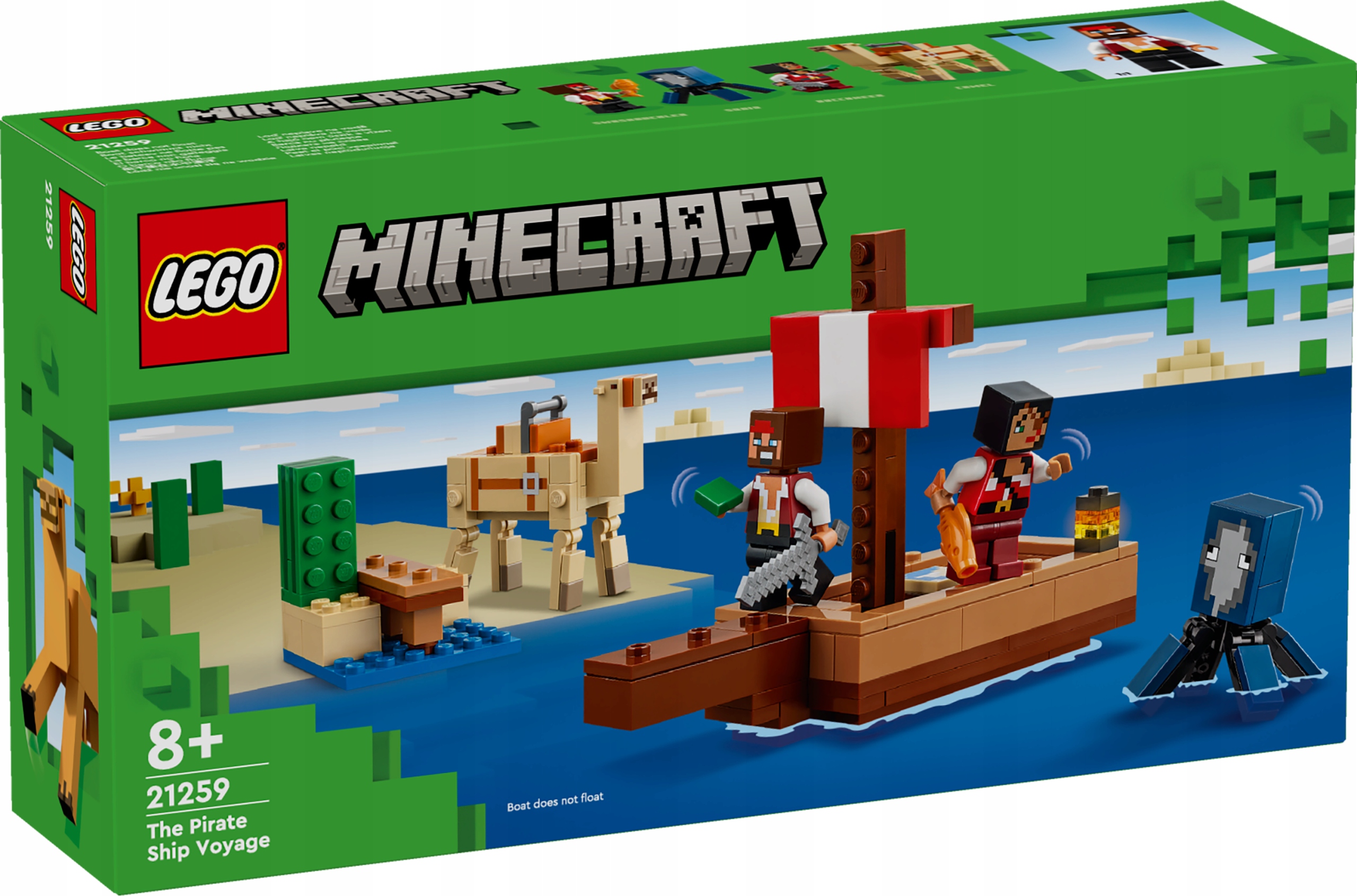 LEGO Minecraft piratinio laivo plaukimas 21259