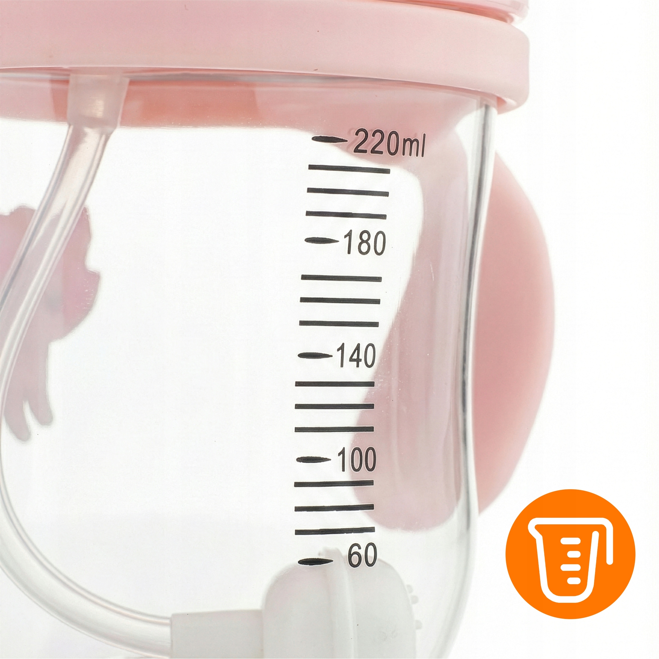 EVI nelystausi puodelis su žinduku, 220 ml, 6 mėn.+