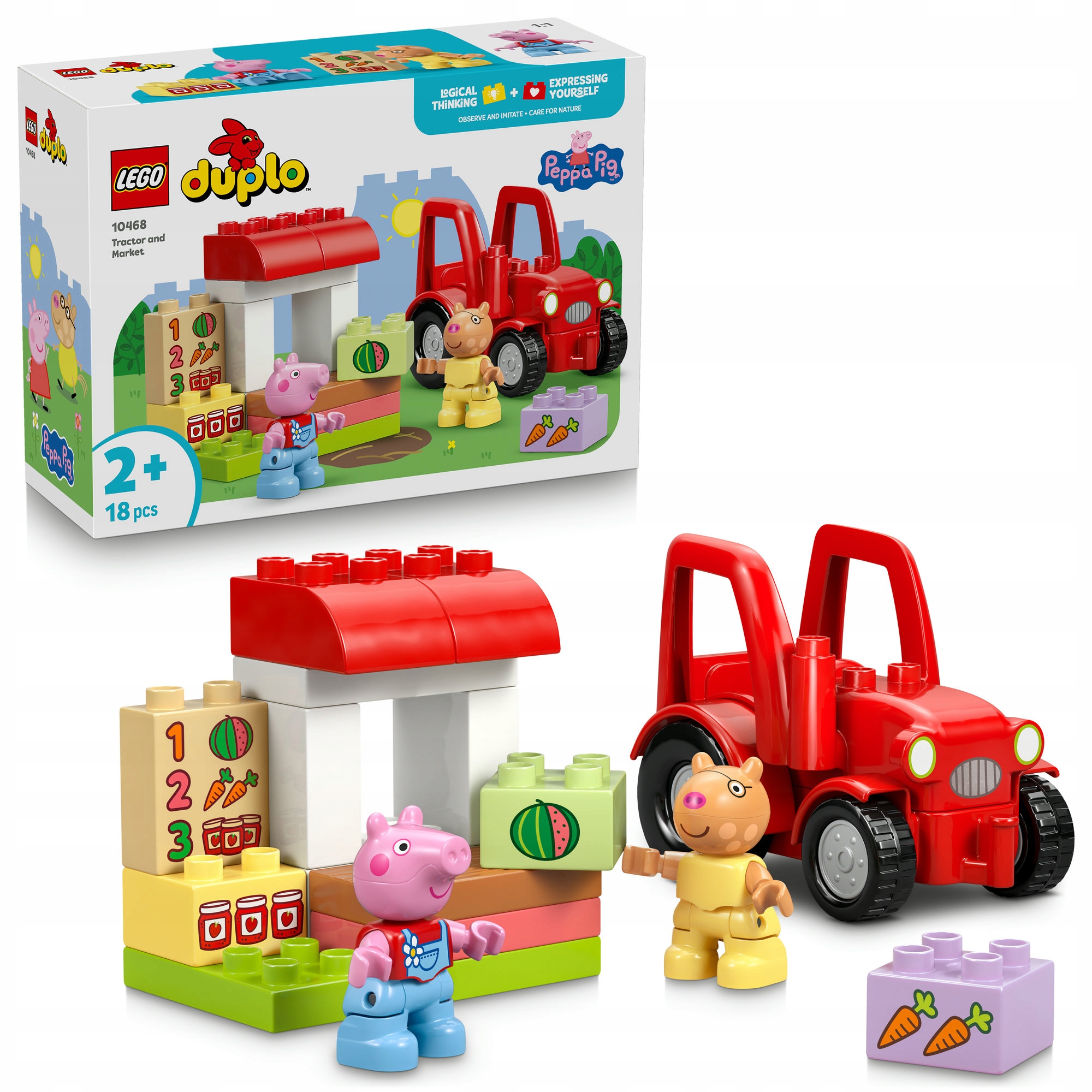 LEGO DUPLO Peppa Pig traktorius ir turgus 10468