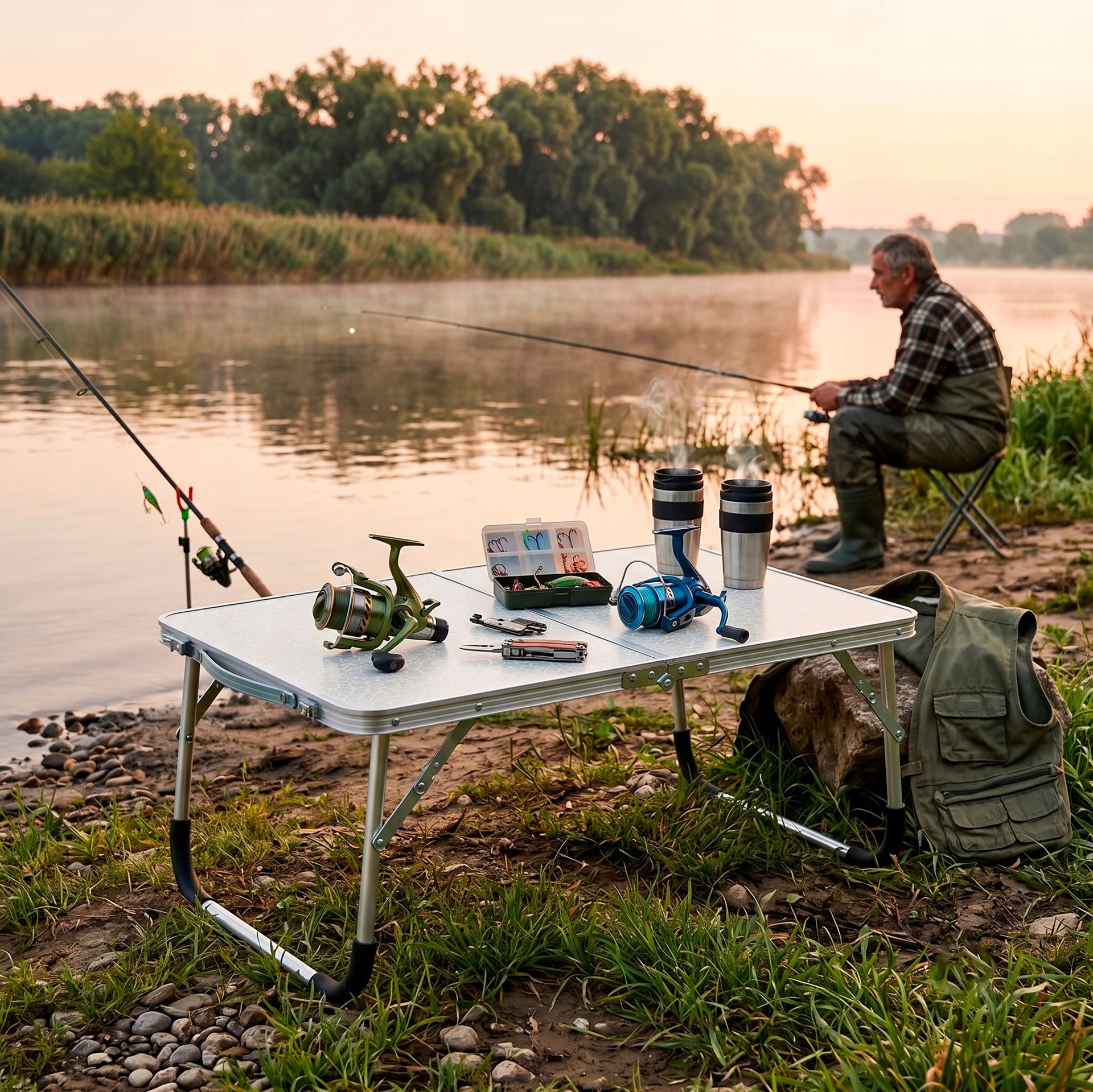 Springos sulankstomas turističkas stalas