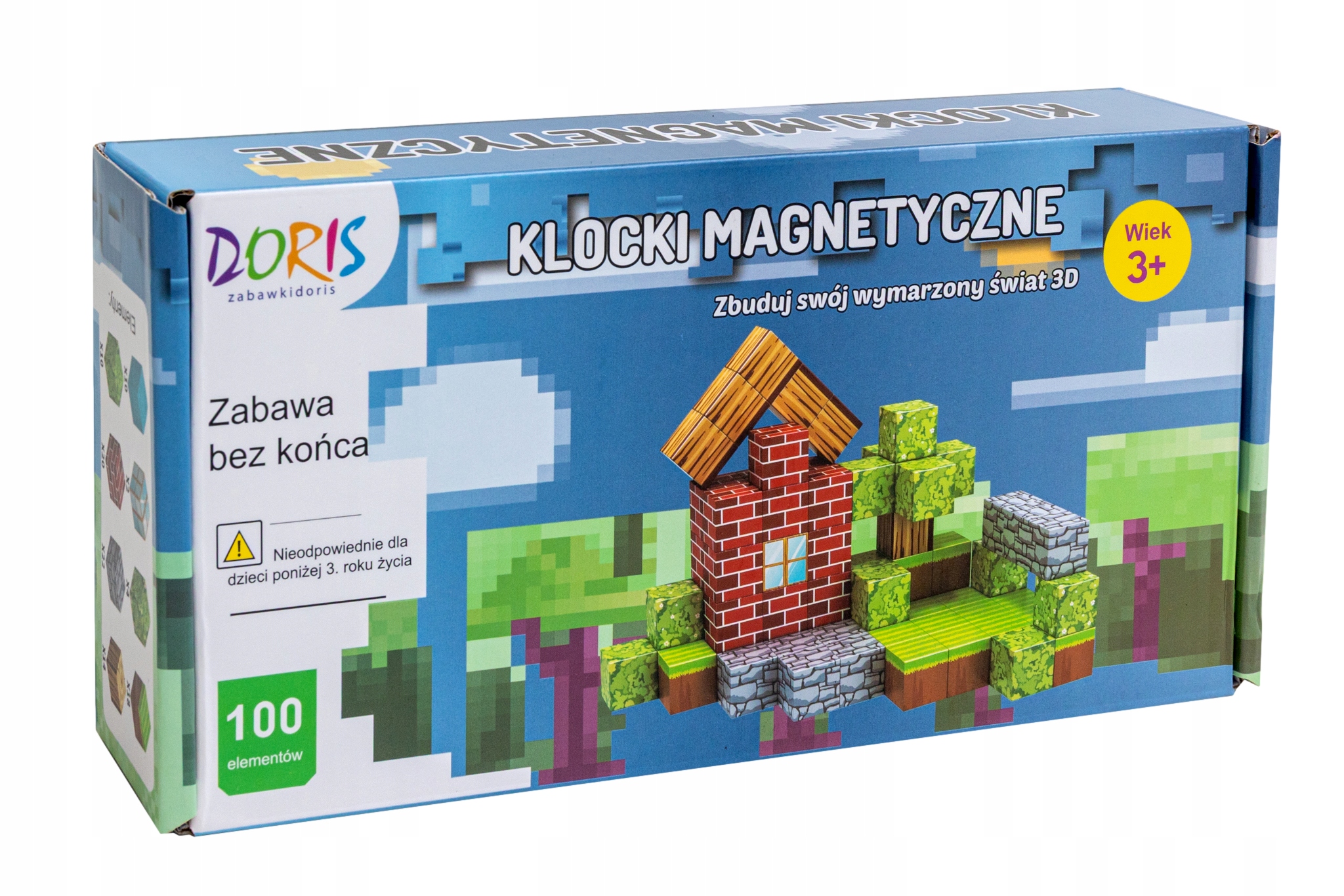 Doris magnetiniai pikseline kostke 100 elementų XXL
