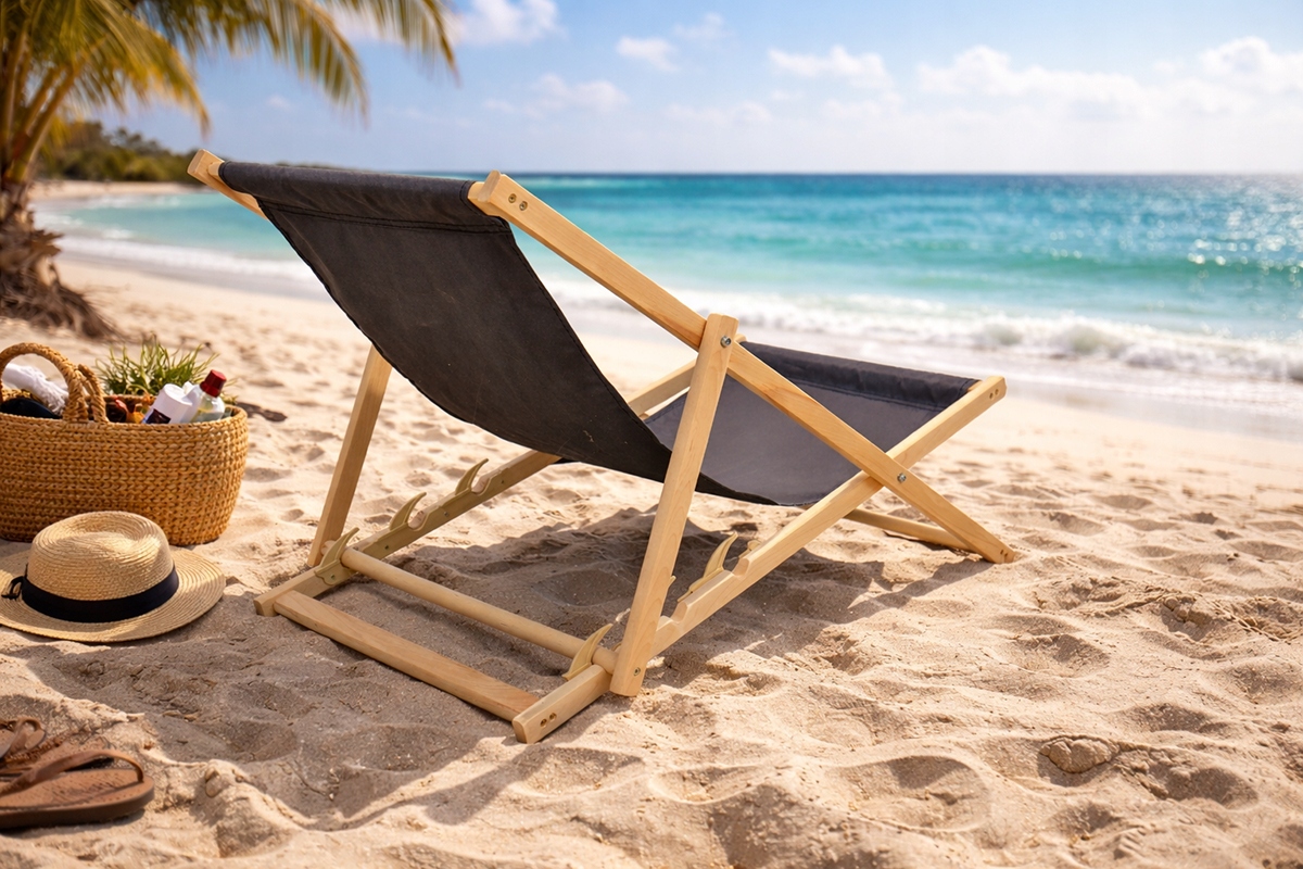 Woodok medinė komfortiška plažinė guolė