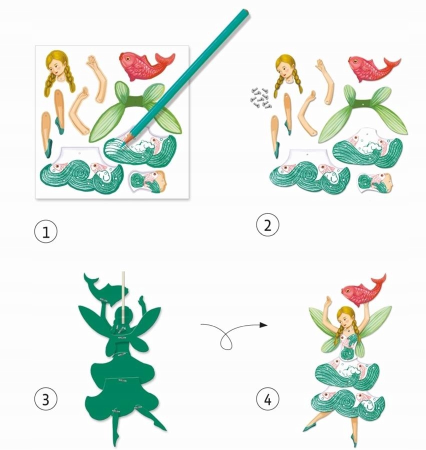 Djeco MOVING FAIRY CHARACTERS rinkinys