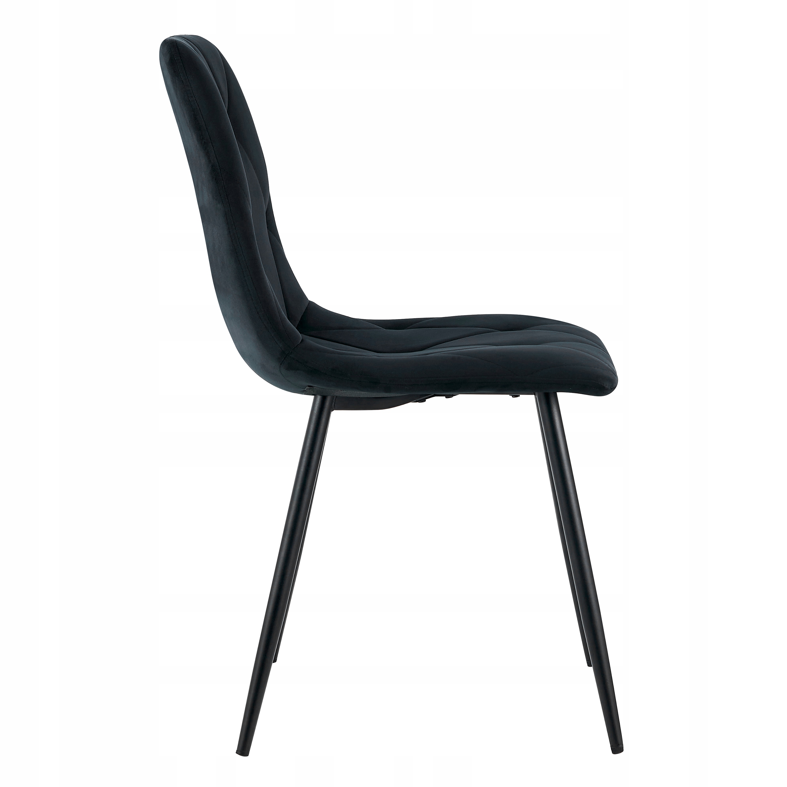 Minkšta dygsniuota KĖDĖ SVETAINE VELVET VELVET VELUR NOVA KT111 BLACK