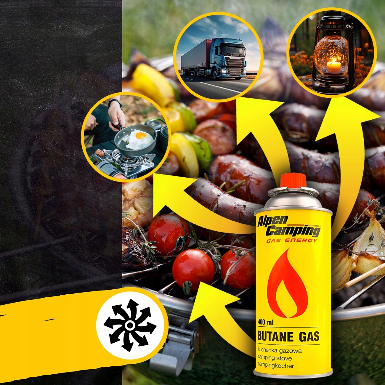 Alpen Camping dujų kasetės 400 ml 28 vnt