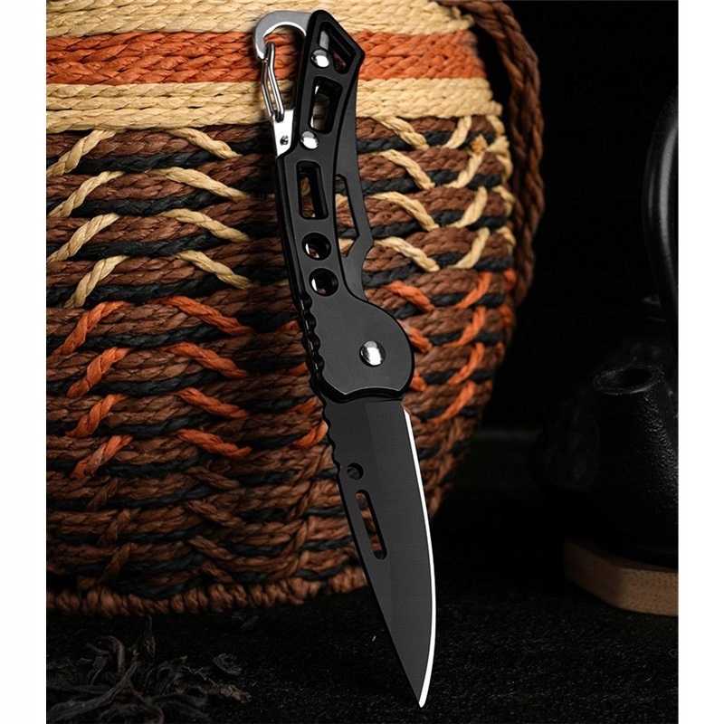 SURVIVAL POCKET KNIFE LENGVAS KEMPINGŲ GRYBAS, SULANKSTAMAS SU KARABINE