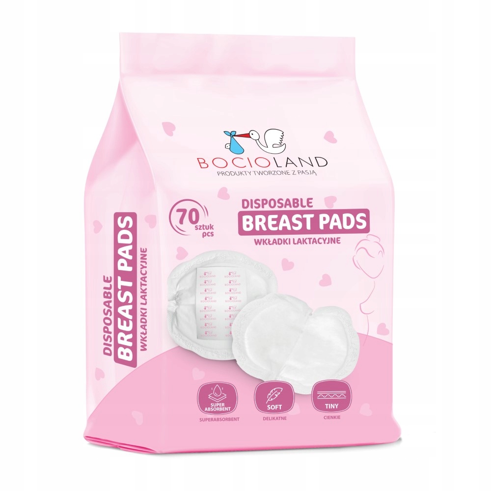 Bocioland LAKTACIJOS Įklotai SUPERABSORBENT Ultra Thin Absorbent 70 vnt,